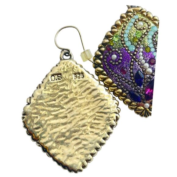 Daniel Swarovski Paris Couture EARRINGS Dangle Drop Multi Crystal Pearl DS 925 - Picture 3 of 5